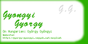 gyongyi gyorgy business card