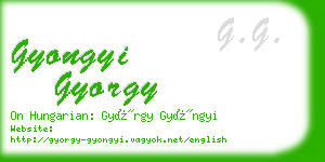 gyongyi gyorgy business card